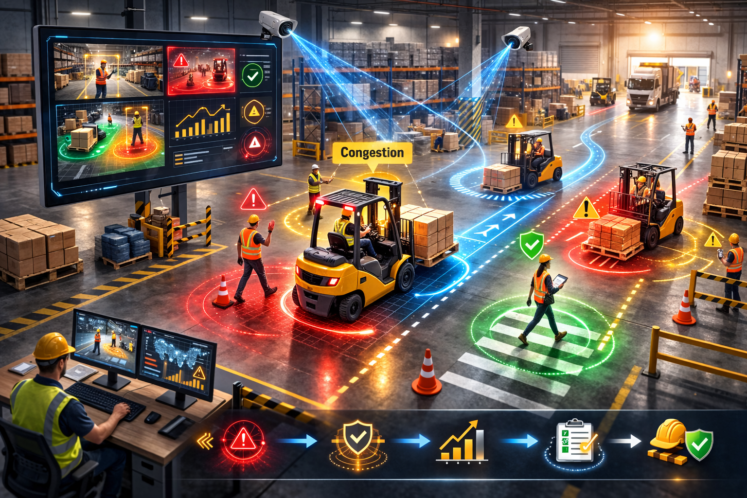 Forklift Movement & Interaction Risks in Warehouses