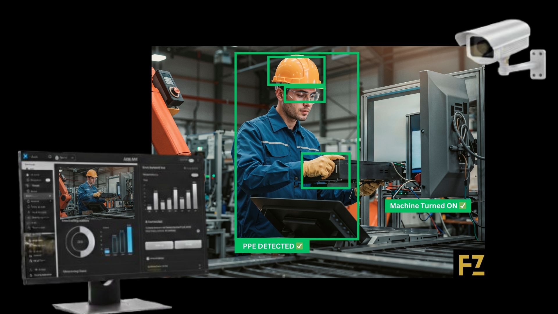Smart PPE Interlock Safety System Dashboard