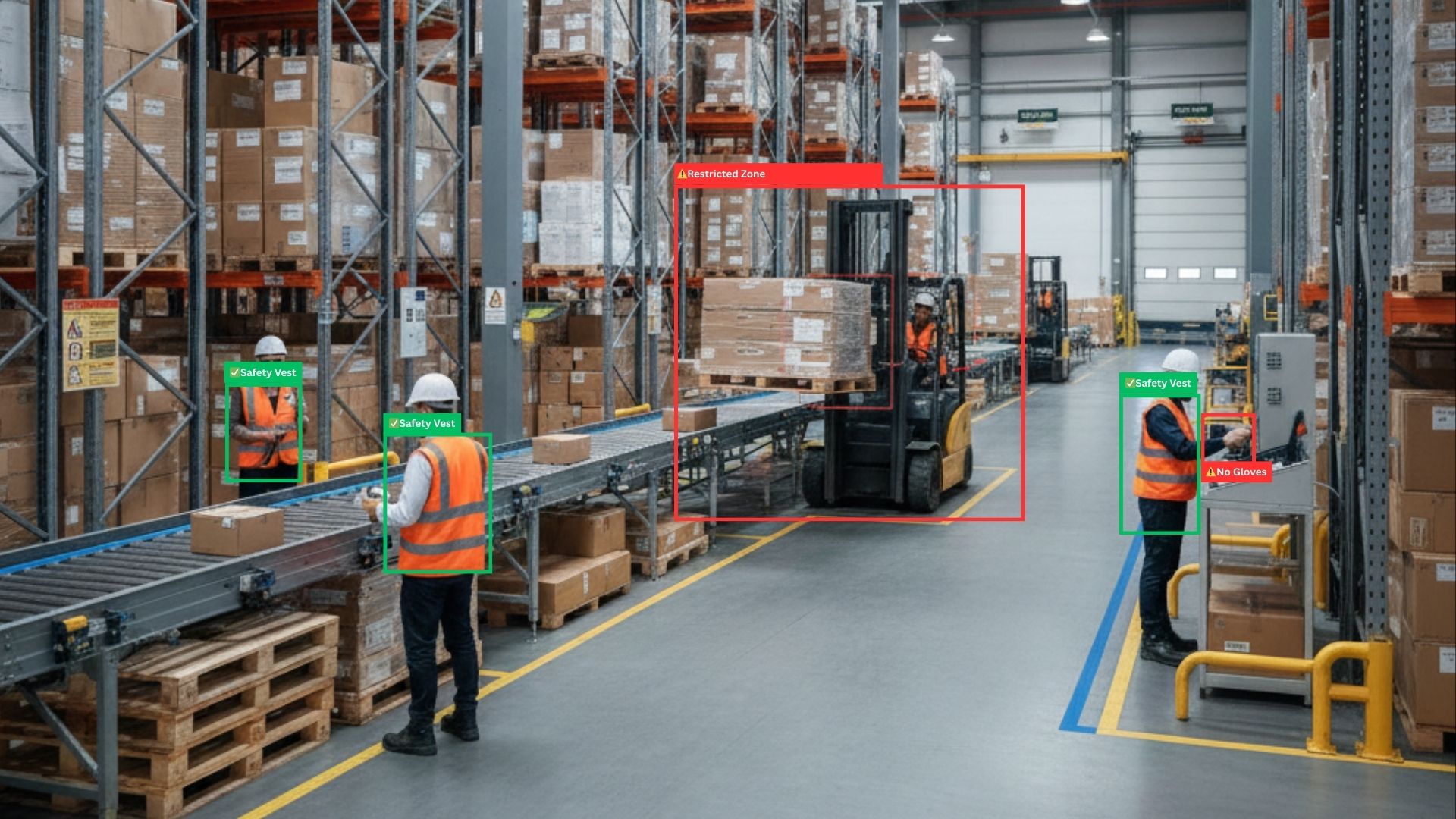 Logistics and warehousing safety monitoring
